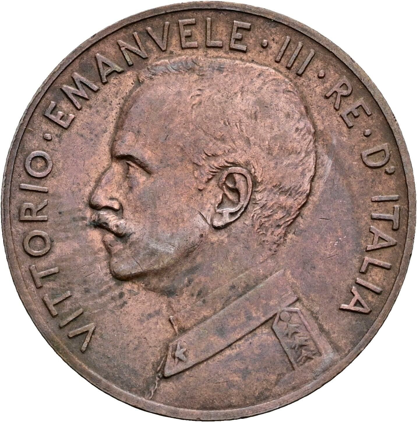 5 Centesimi Vittorio Emanuele III. 1900-1946 1918 – Vorderseite