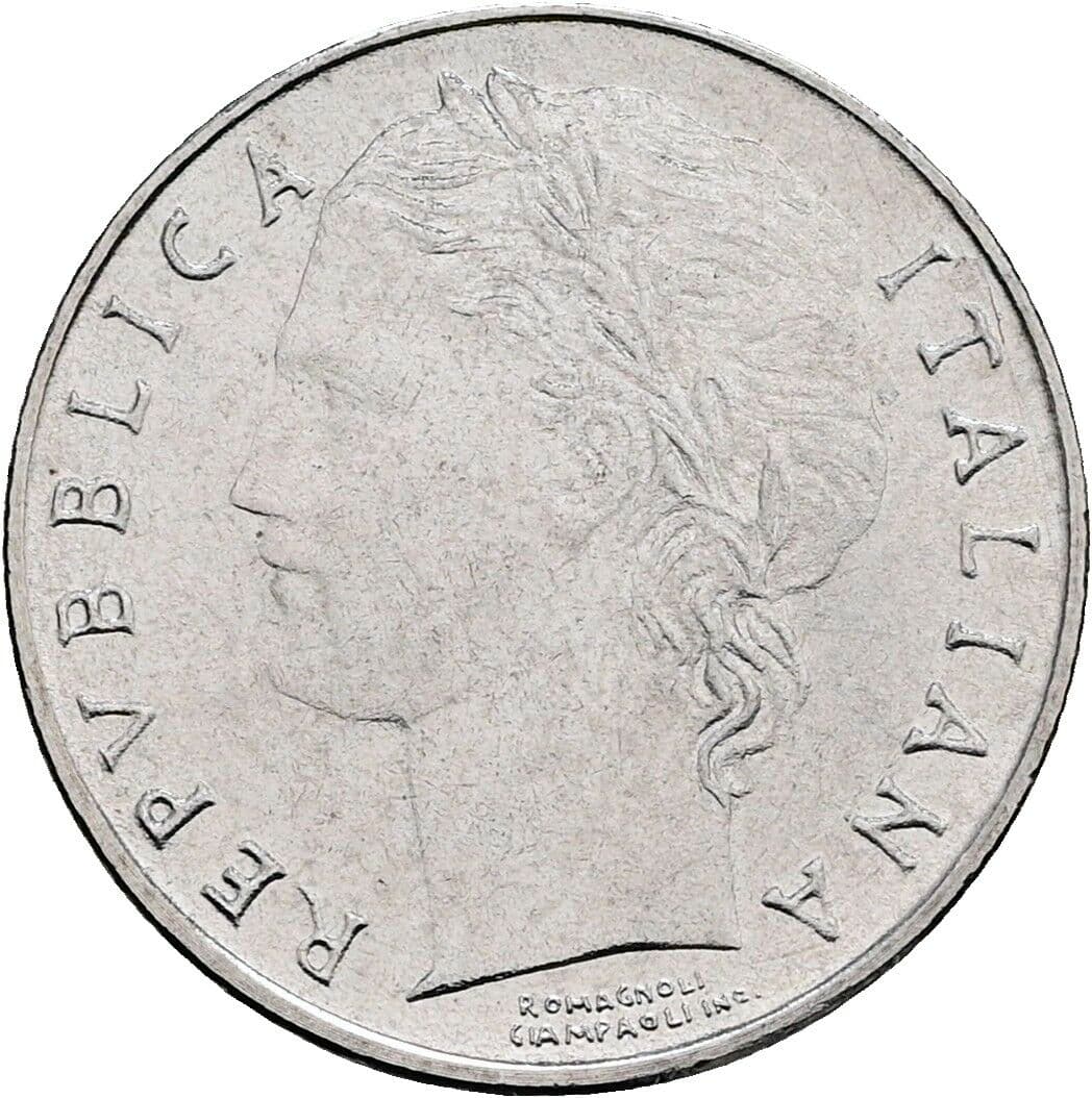 100 Lire 1991 – Vorderseite