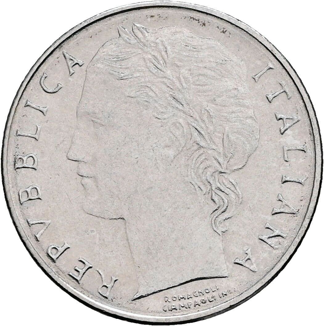 100 Lire 1990 – Vorderseite