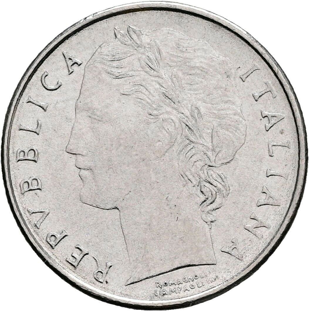 100 Lire 1990 – Vorderseite