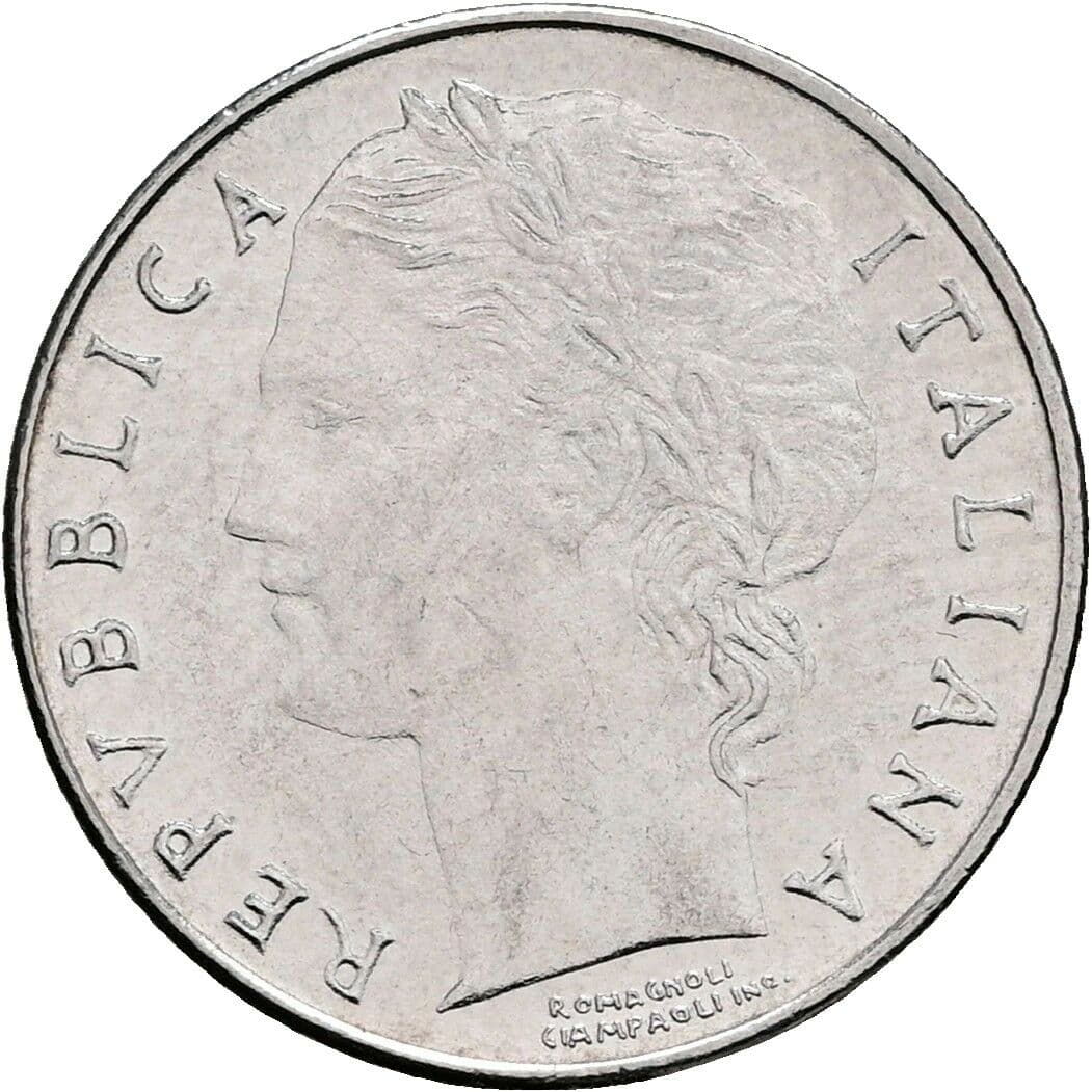 100 Lire 1992 – Vorderseite