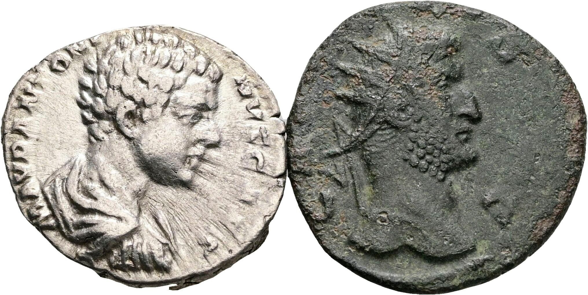 Denar, Antoninian Caracalla 196-198, Gallienus 253-268 – Vorderseite