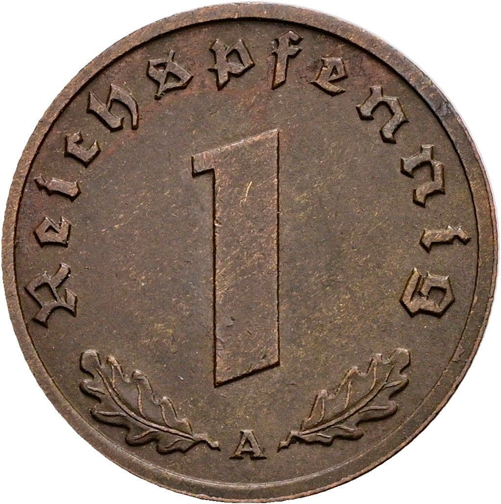1 Reichspfennig 1938 A – Vorderseite