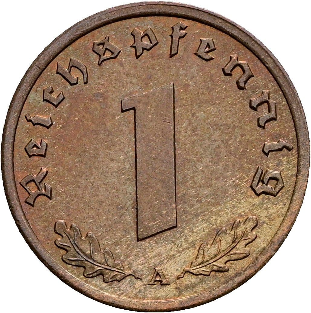 1 Reichspfennig 1939 A – Vorderseite