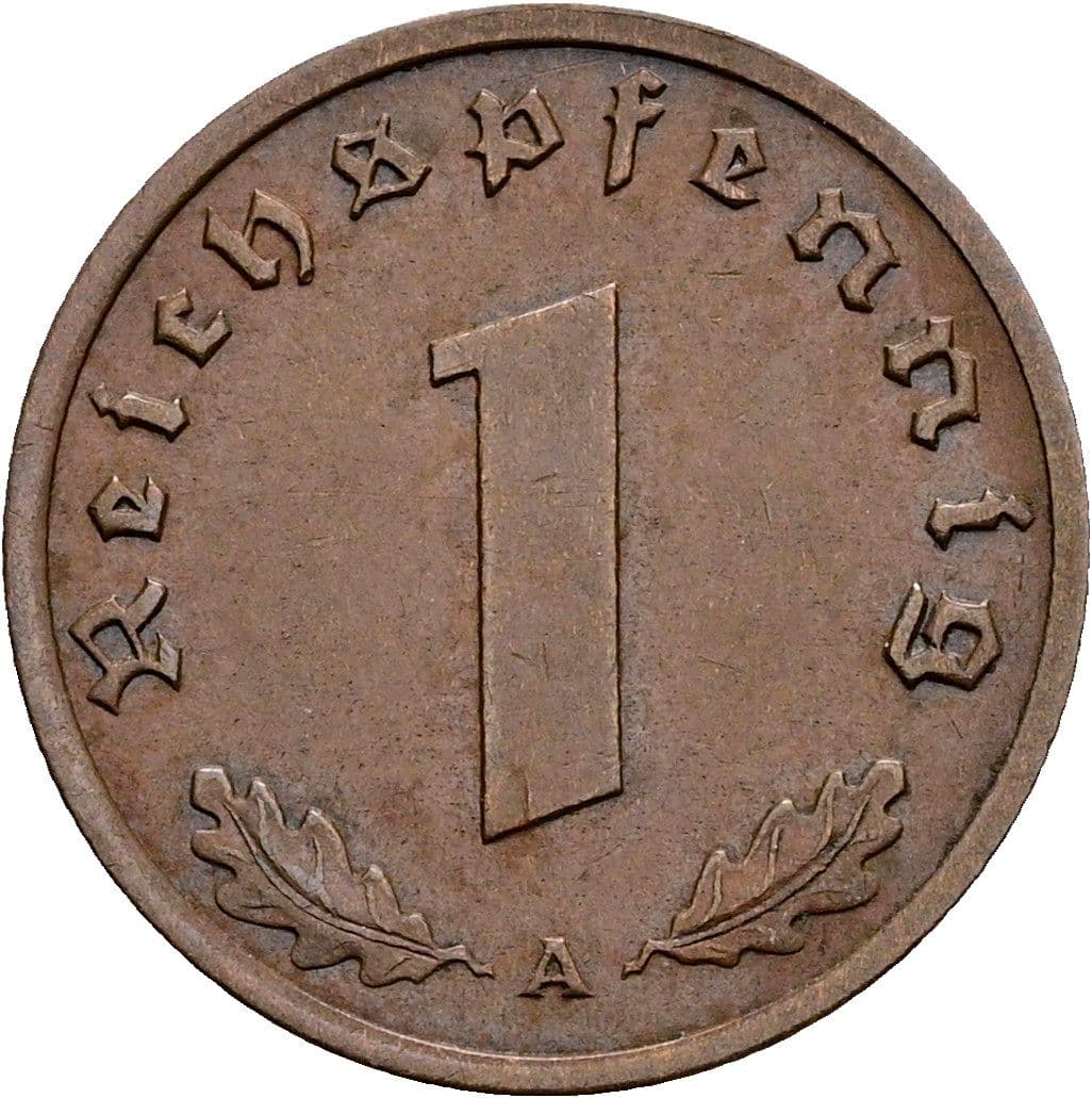 1 Reichspfennig 1938 A – Vorderseite
