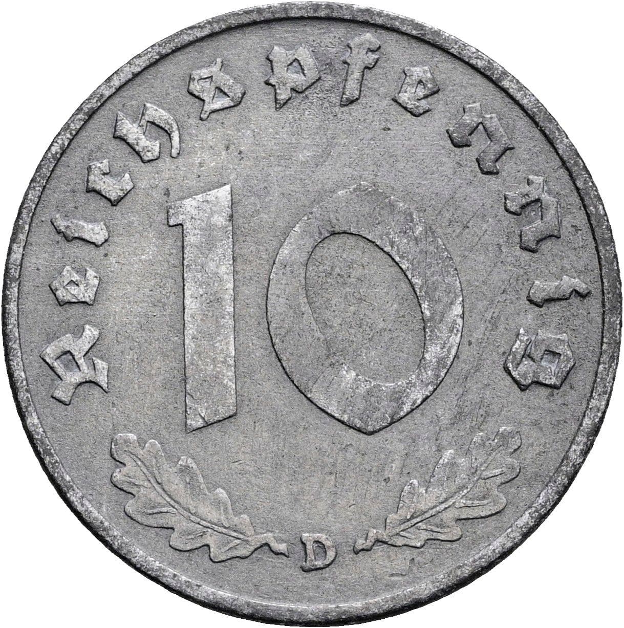 10 Reichspfennig 1941 D – Vorderseite