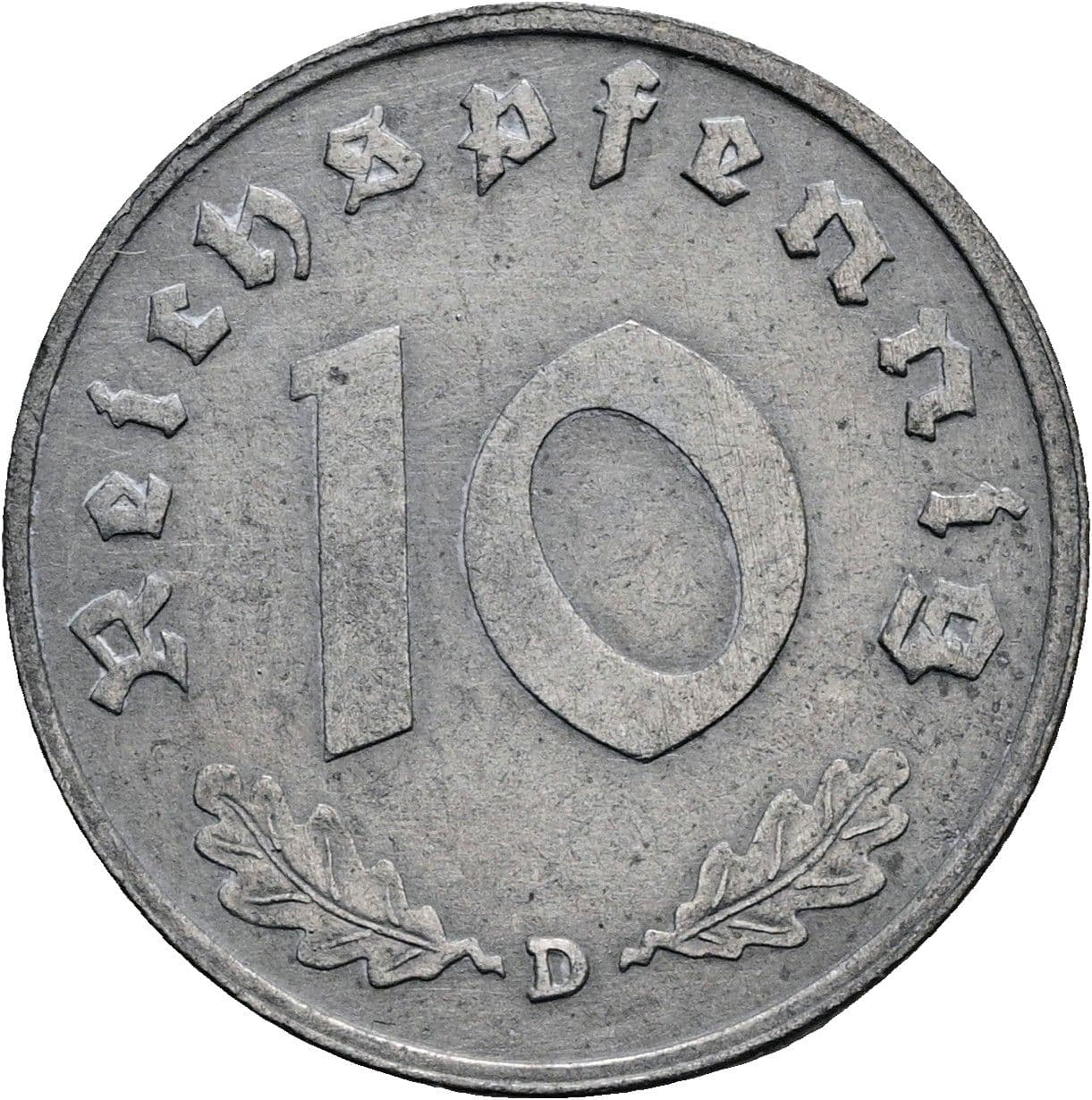 10 Reichspfennig 1941 D – Vorderseite