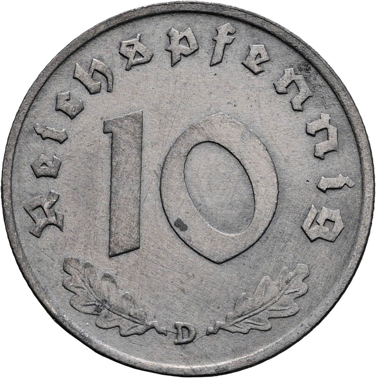10 Reichspfennig 1941 D – Vorderseite