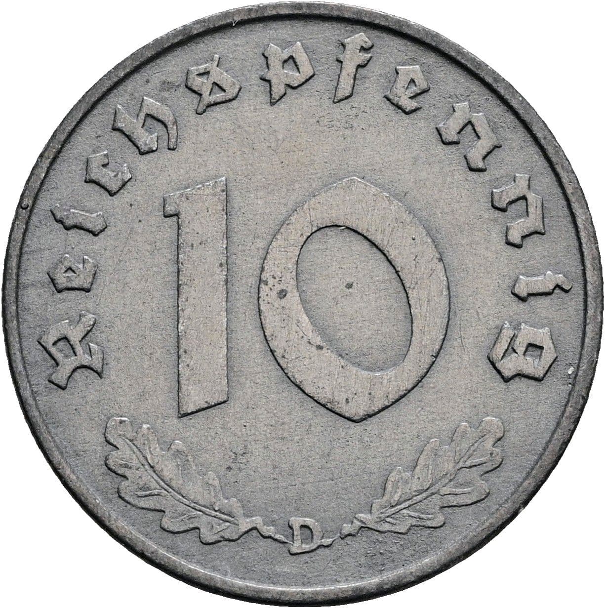 10 Reichspfennig 1941 D – Vorderseite