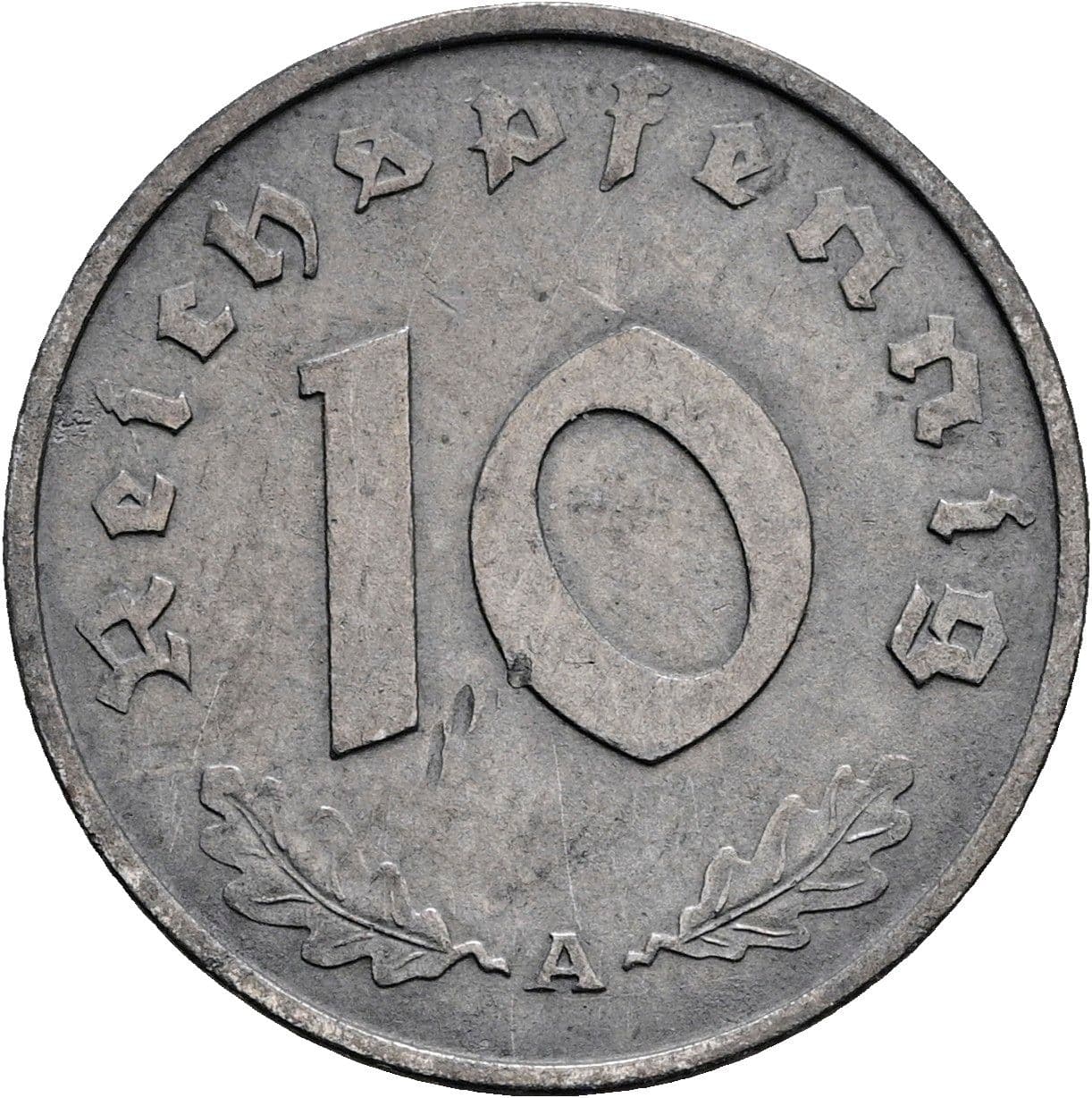 10 Reichspfennig 1942 A – Vorderseite