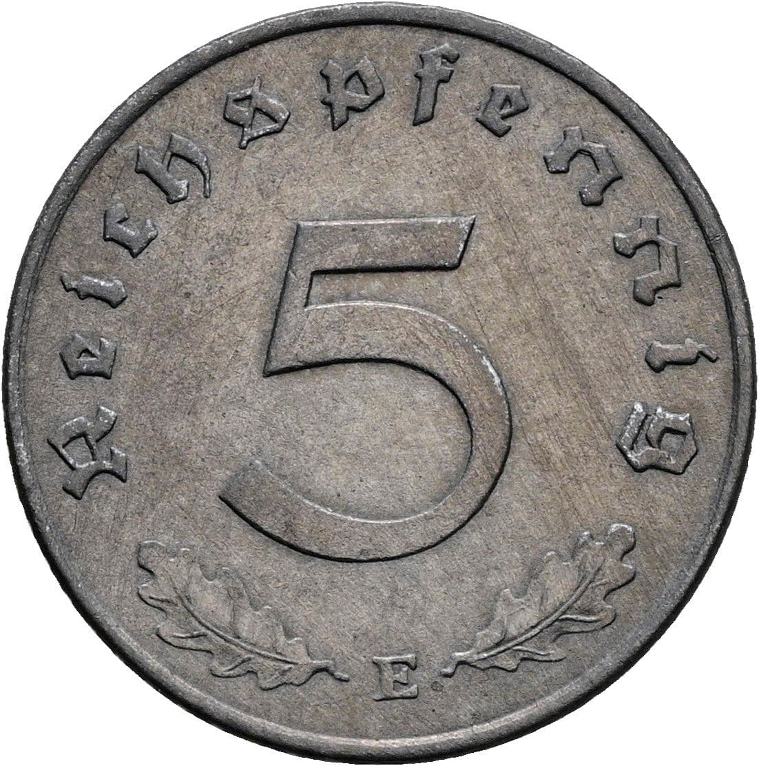 5 Reichspfennig 1943 E – Vorderseite