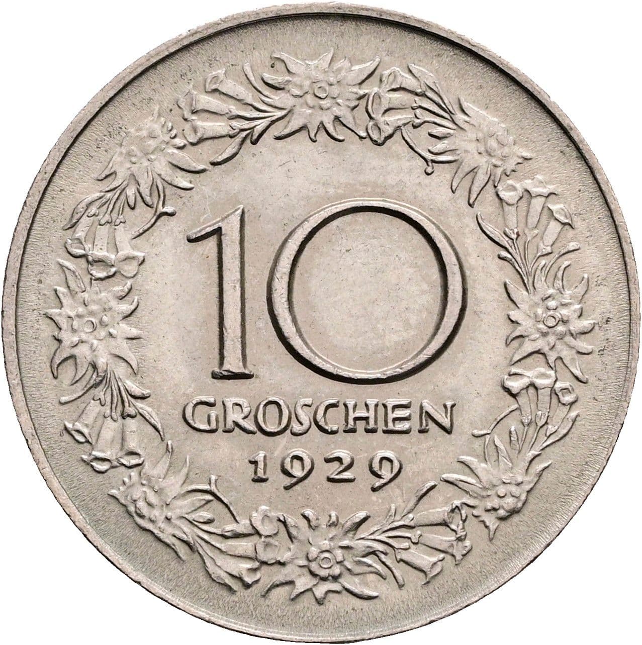 10 Groschen 1929 – Vorderseite