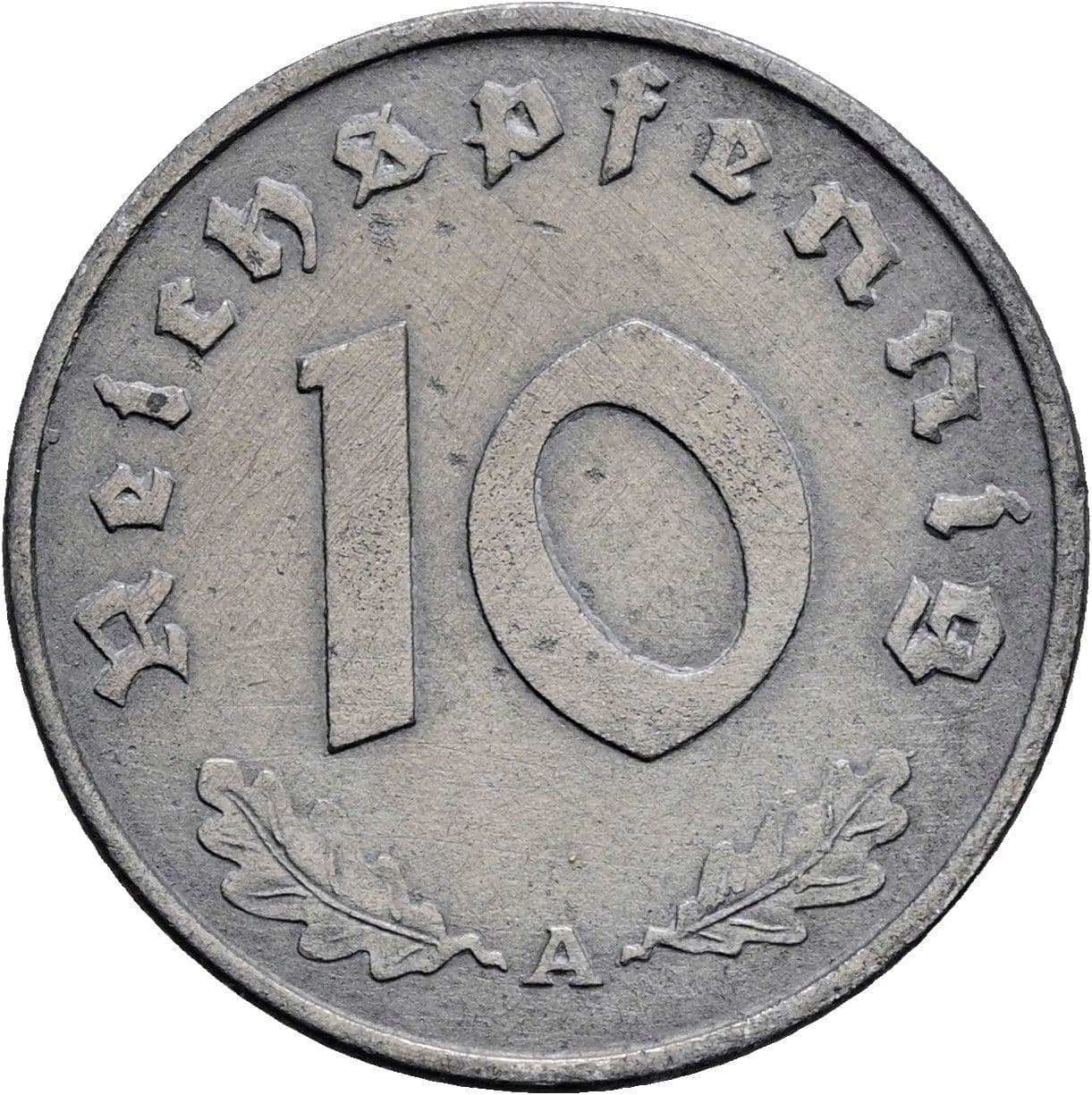 10 Reichspfennig 1942 A – Vorderseite