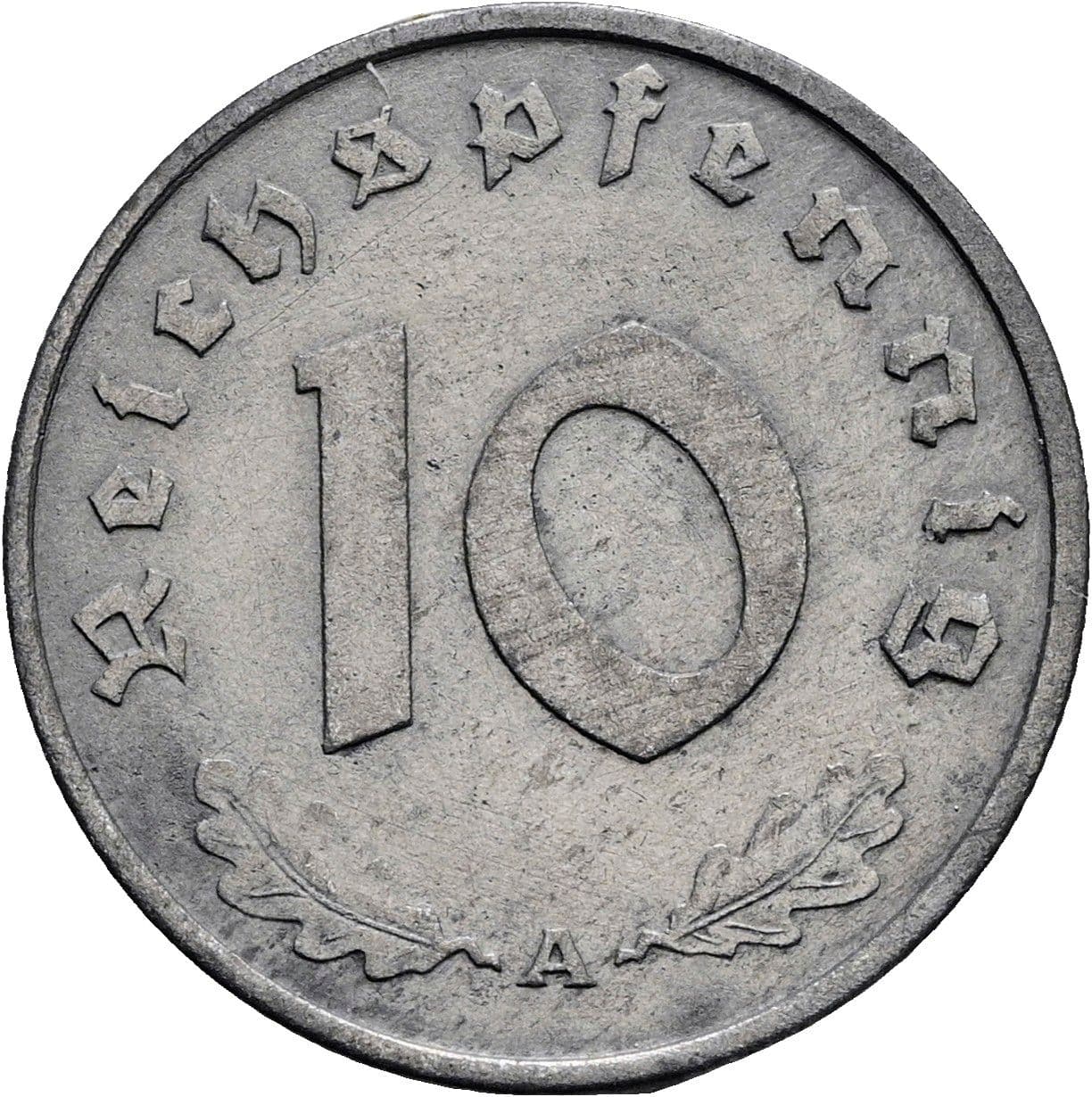 10 Reichspfennig 1942 A – Vorderseite