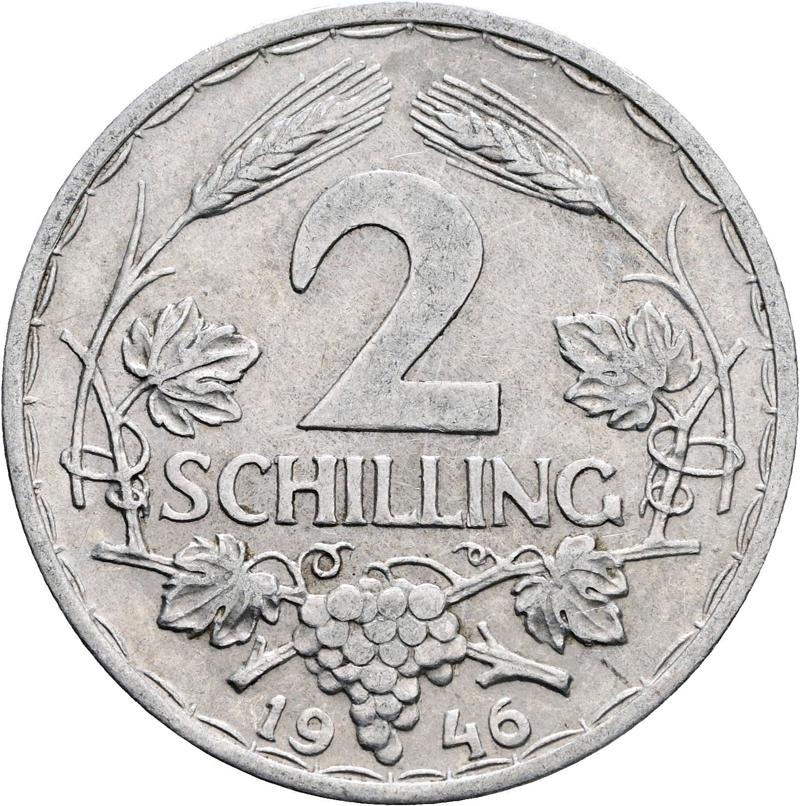 2 Schilling 1946 – Vorderseite