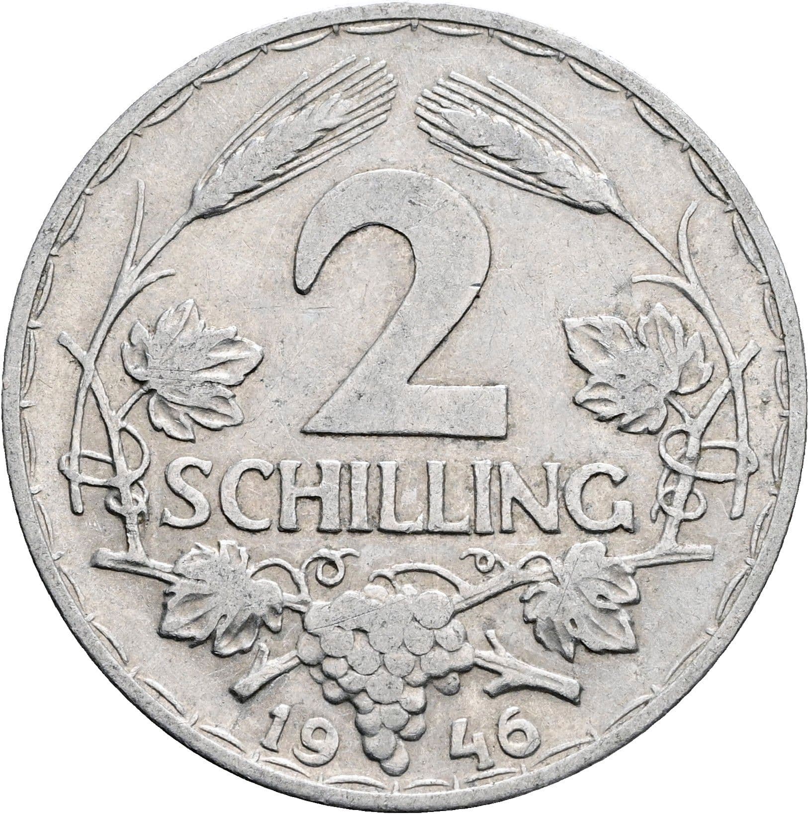 2 Schilling 1946 – Vorderseite