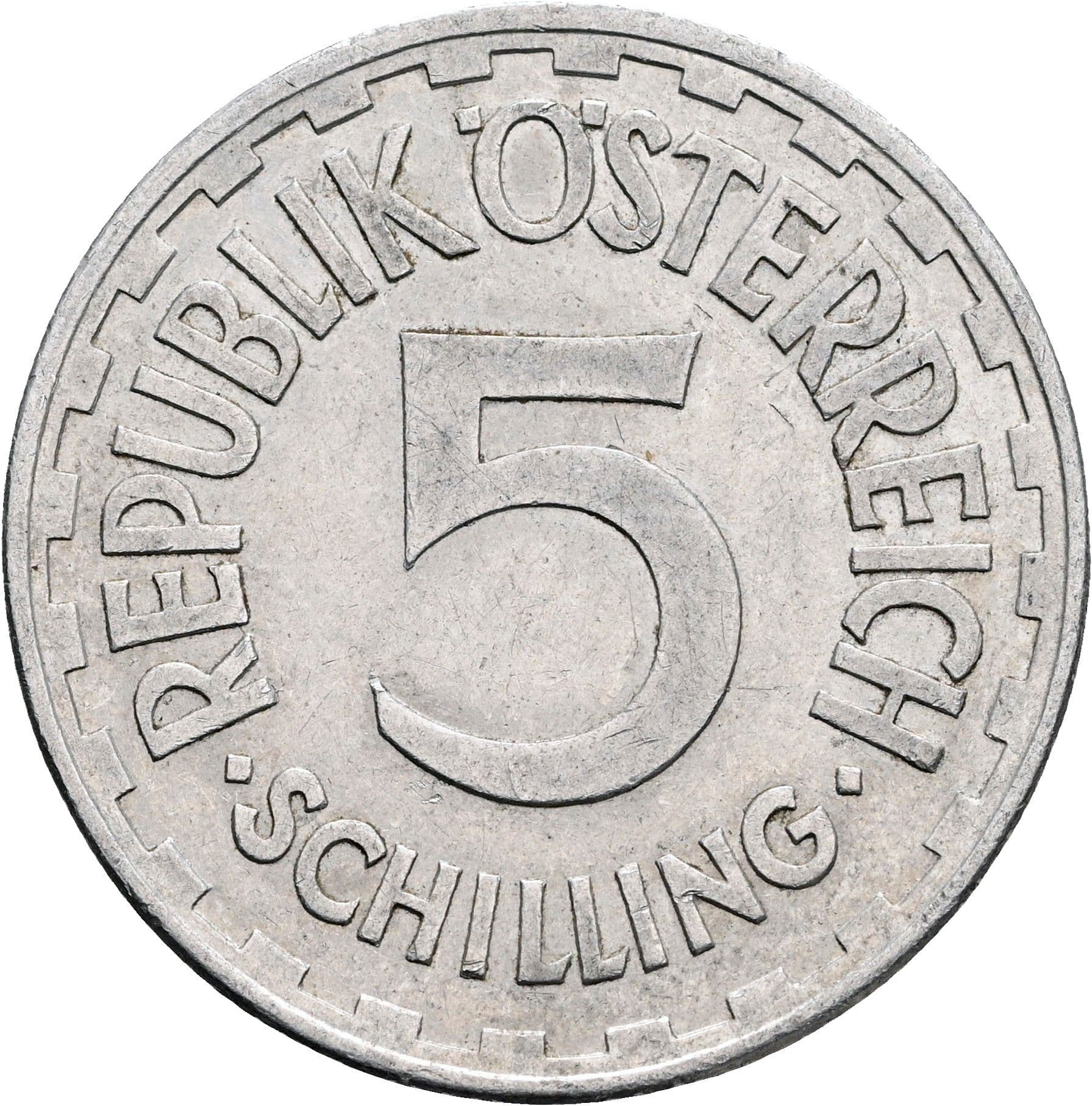 5 Schilling 1952 – Vorderseite