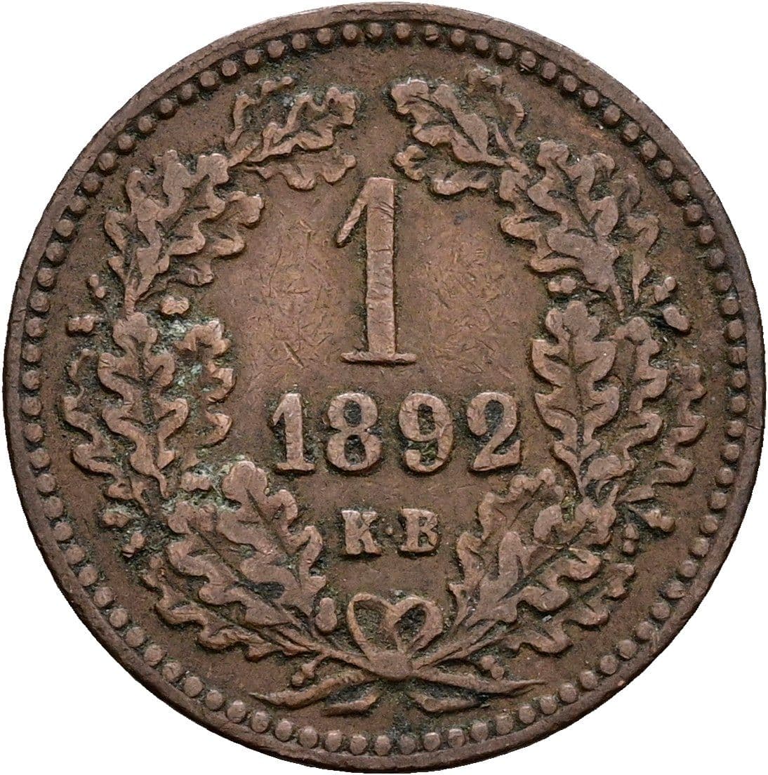 1 Krajczar Franz Joseph I. 1848-1916 1892 KB – Vorderseite