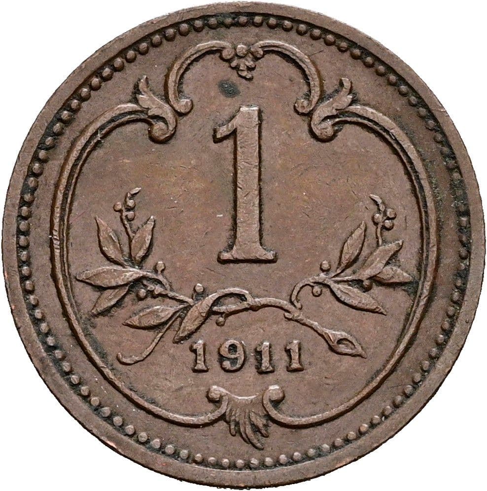 1 Heller Franz Joseph I. 1848-1916 1911 – Vorderseite