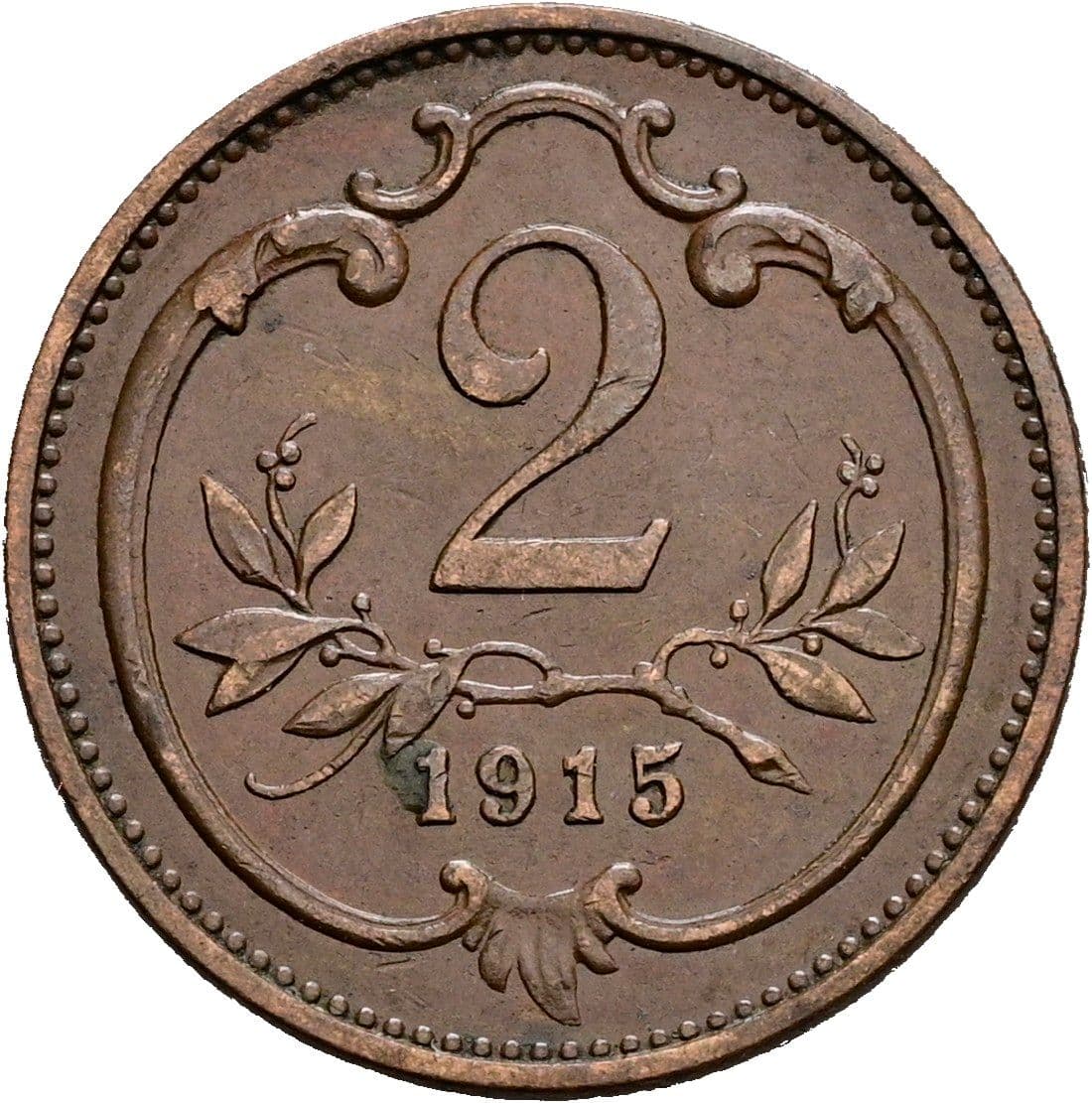 2 Heller Franz Joseph I. 1848-1916 1915 – Vorderseite