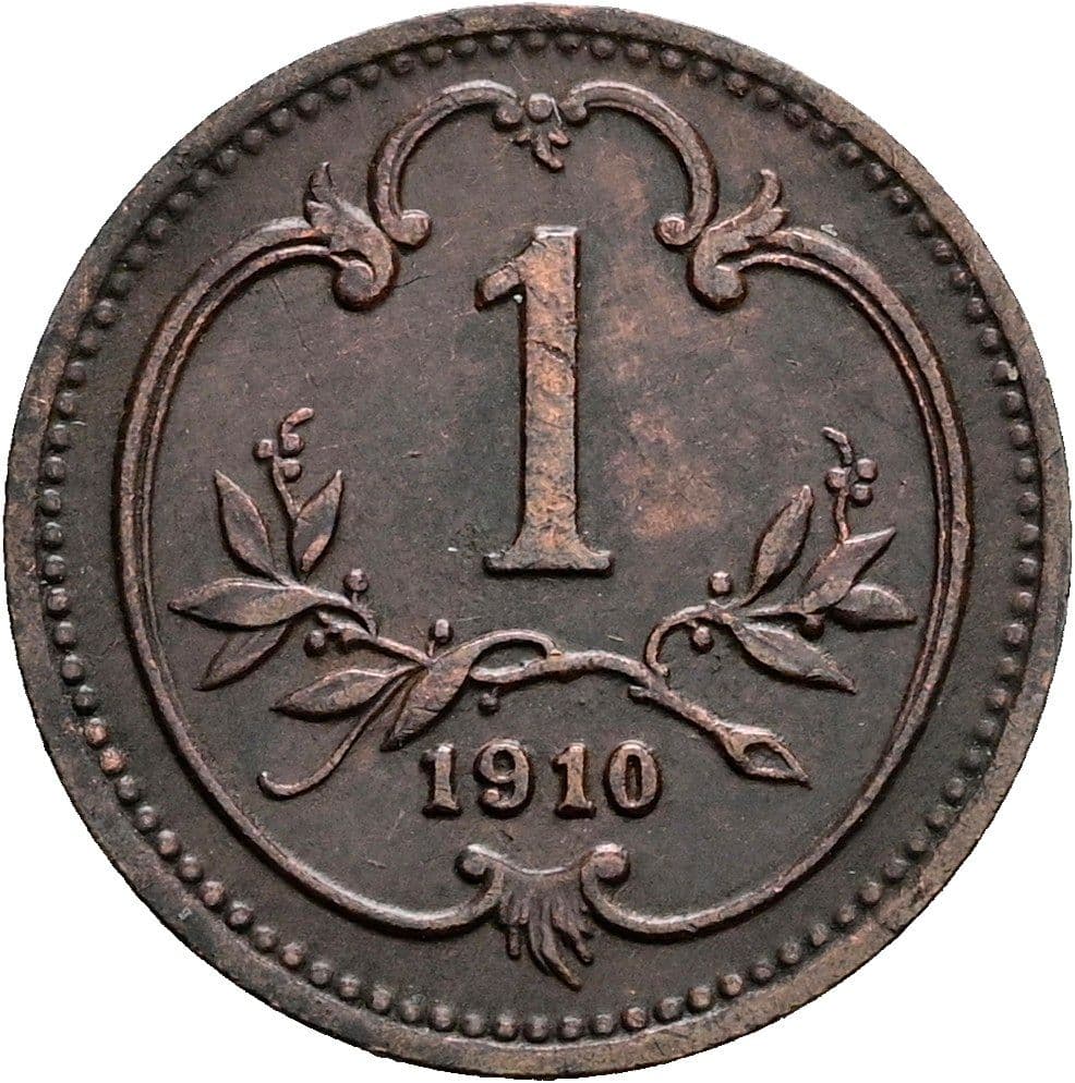 1 Heller Franz Joseph I. 1848-1916 1910 – Vorderseite