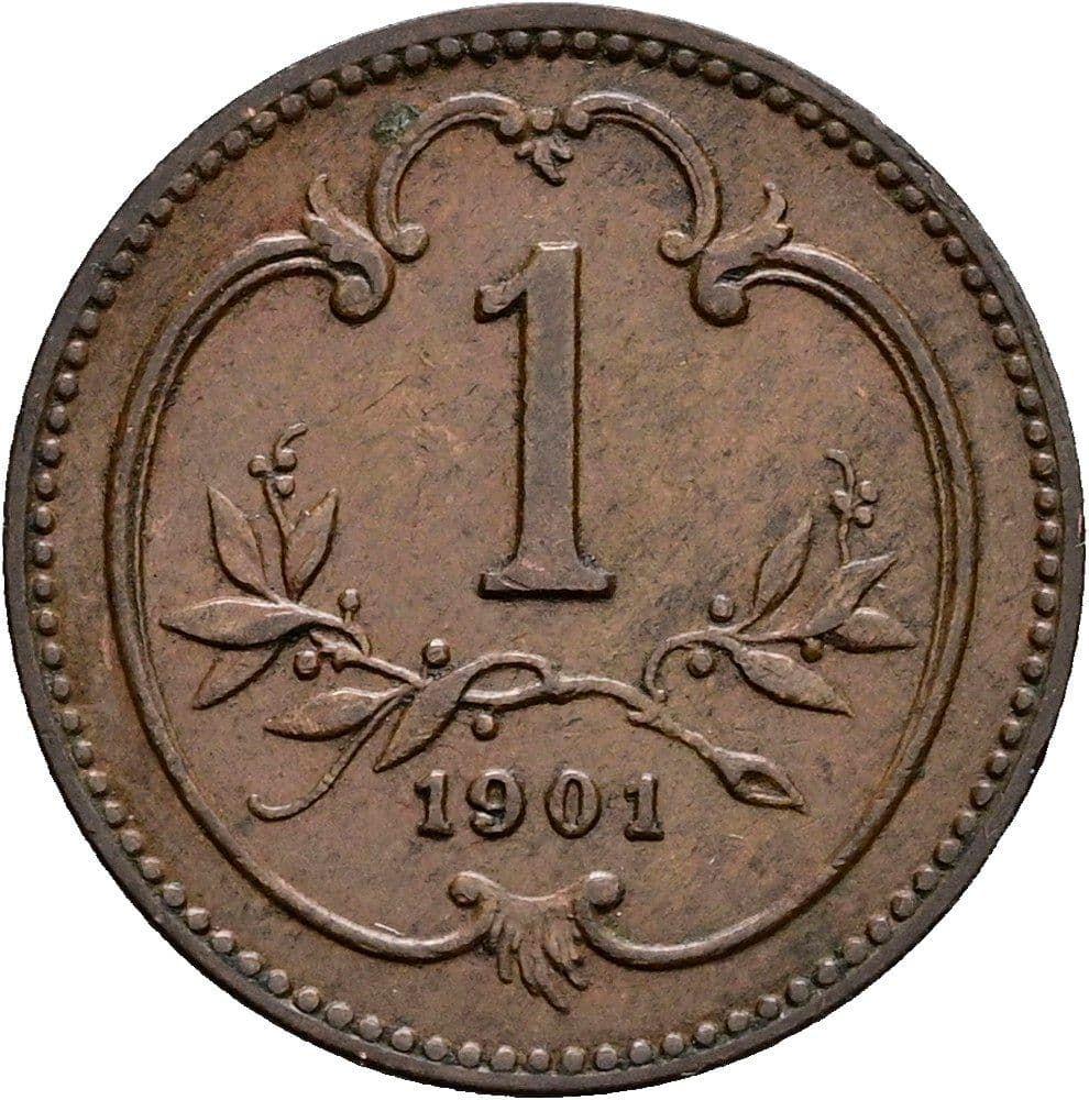 1 Heller Franz Joseph I. 1848-1916 1901 – Vorderseite