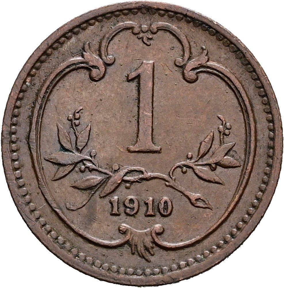 1 Heller Franz Joseph I. 1848-1916 1910 – Vorderseite