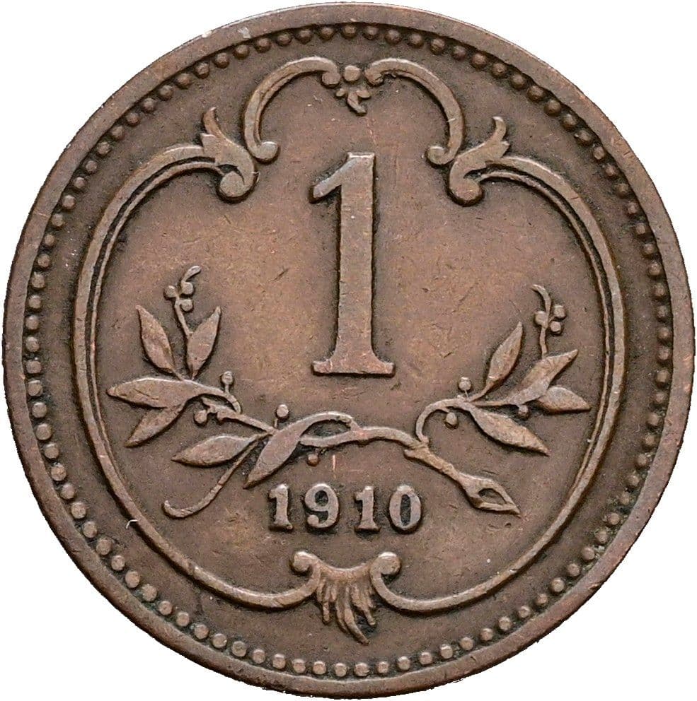 1 Heller Franz Joseph I. 1848-1916 1910 – Vorderseite