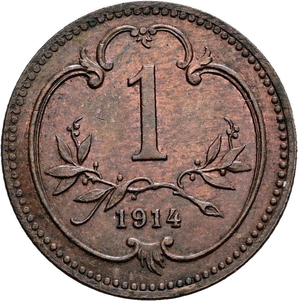 1 Heller Franz Joseph I. 1848-1916 1914 – Vorderseite