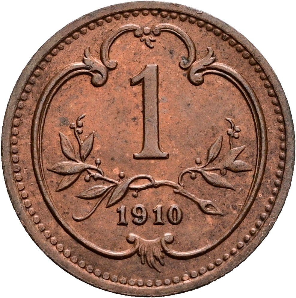 1 Heller Franz Joseph I. 1848-1916 1910 – Vorderseite