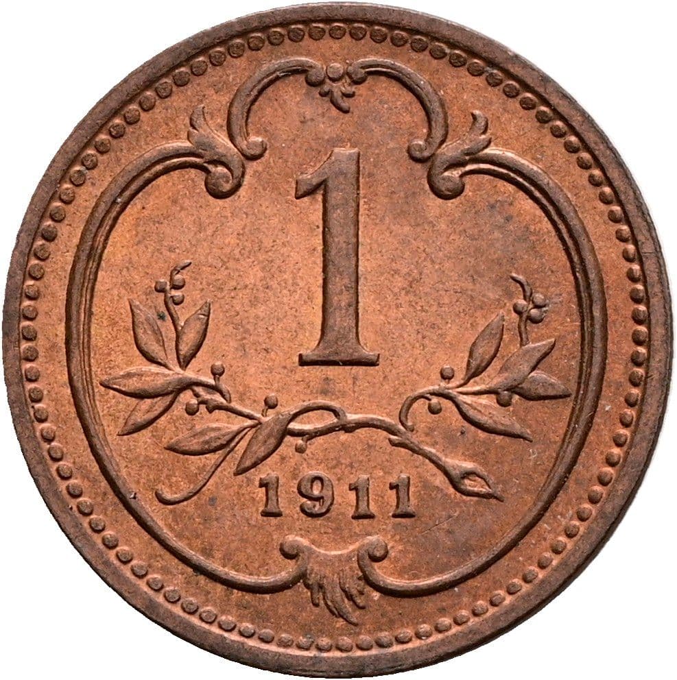 1 Heller Franz Joseph I. 1848-1916 1911 – Vorderseite
