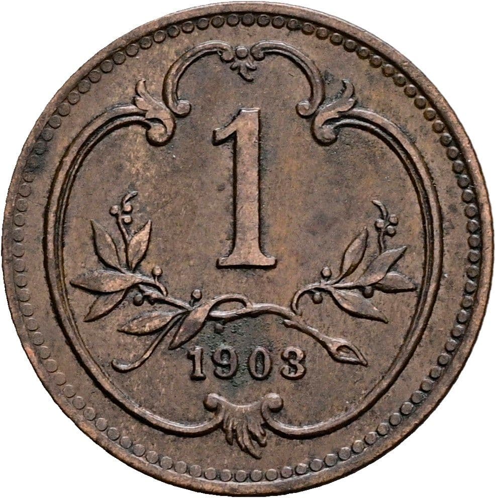 1 Heller Franz Joseph I. 1848-1916 1903 – Vorderseite