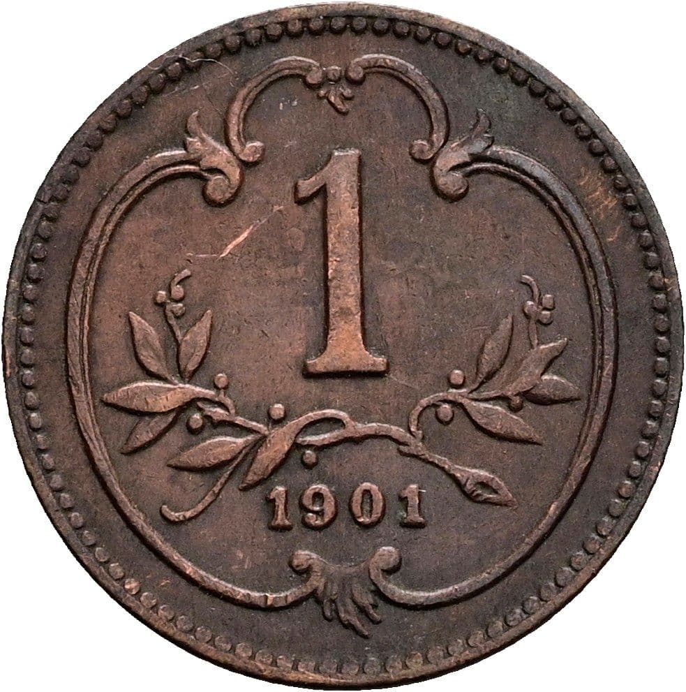 1 Heller Franz Joseph I. 1848-1916 1901 – Vorderseite