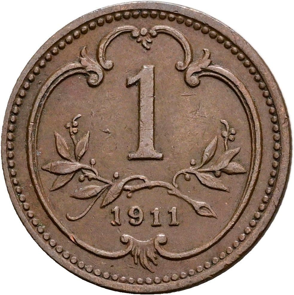 1 Heller Franz Joseph I. 1848-1916 1911 – Vorderseite