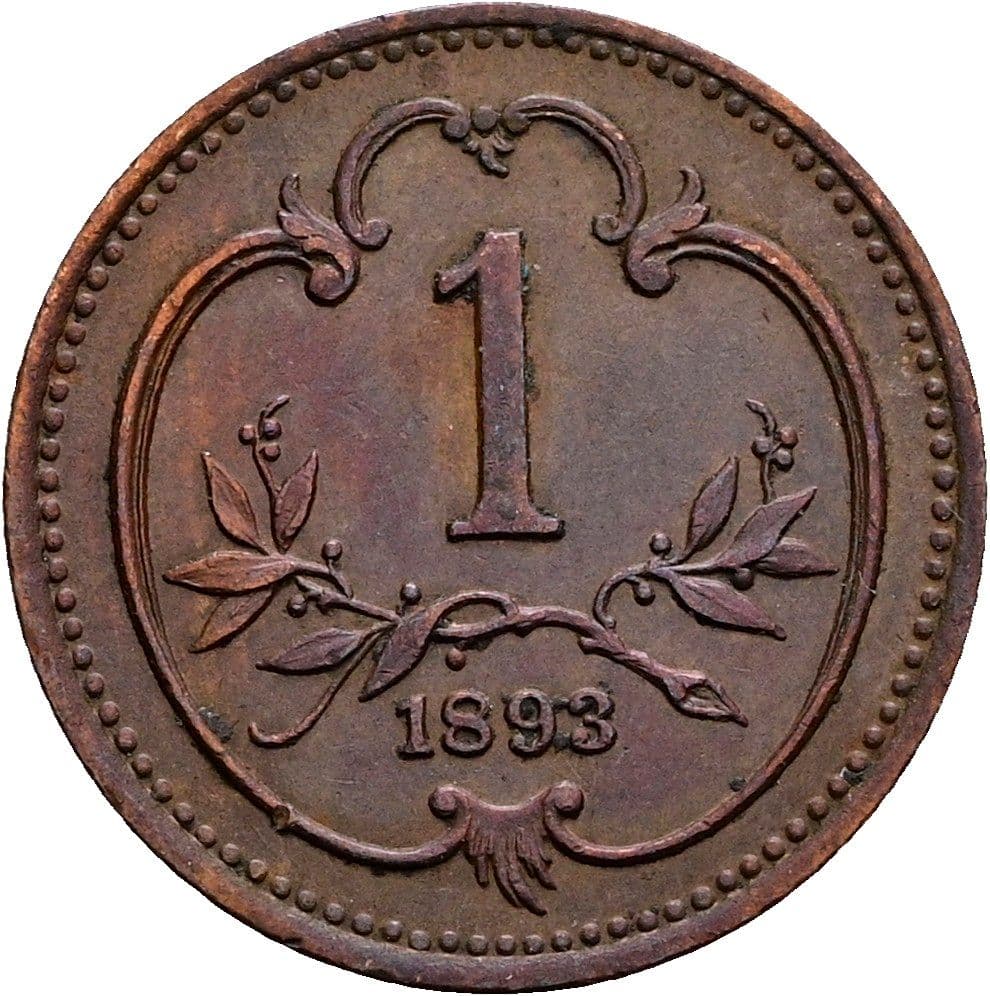 1 Heller Franz Joseph I. 1848-1916 1893 – Vorderseite