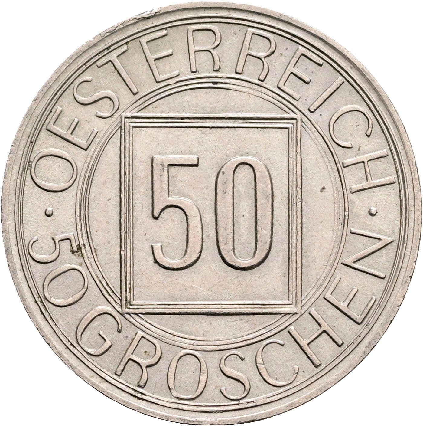 50 Groschen 1934 – Vorderseite
