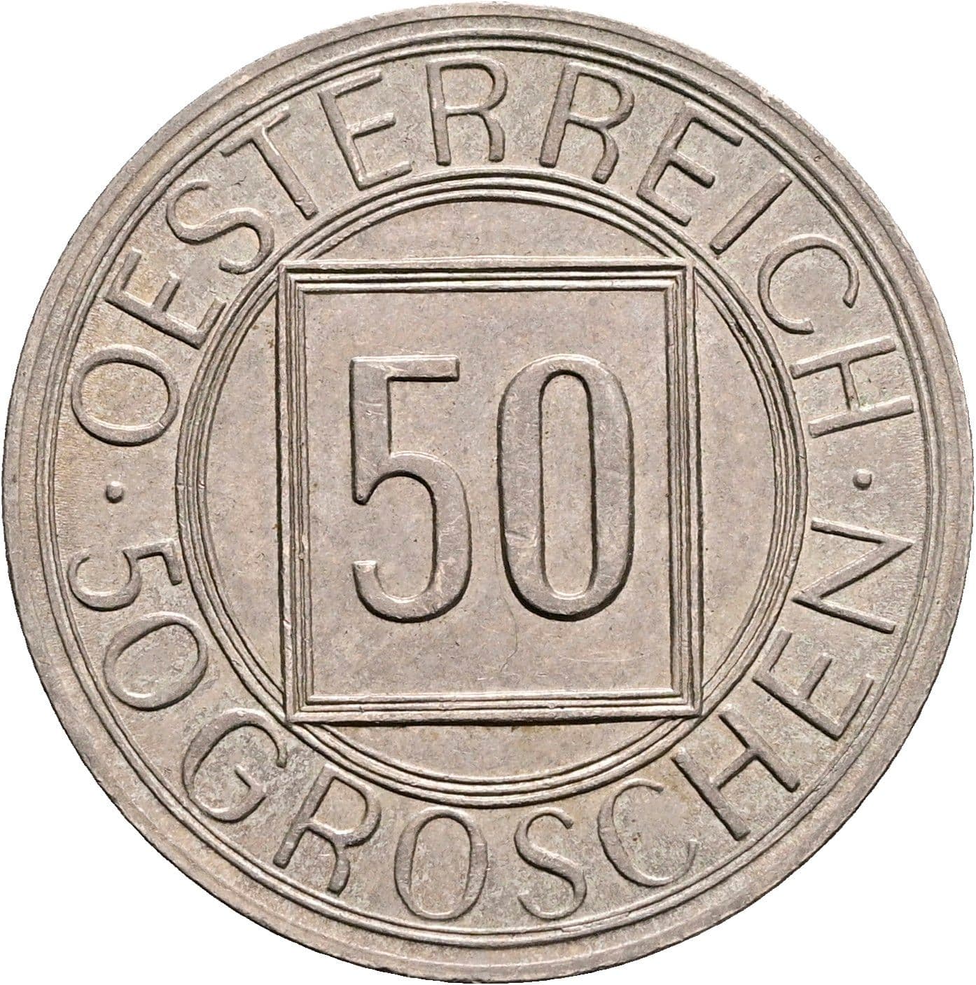 50 Groschen 1934 – Vorderseite
