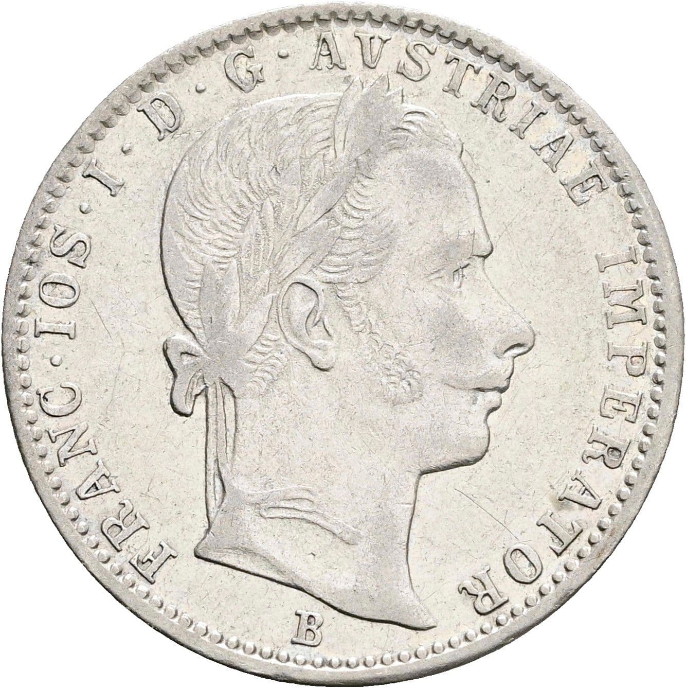 1/4 Gulden Franz Joseph I. 1848-1916 1859 B – Vorderseite