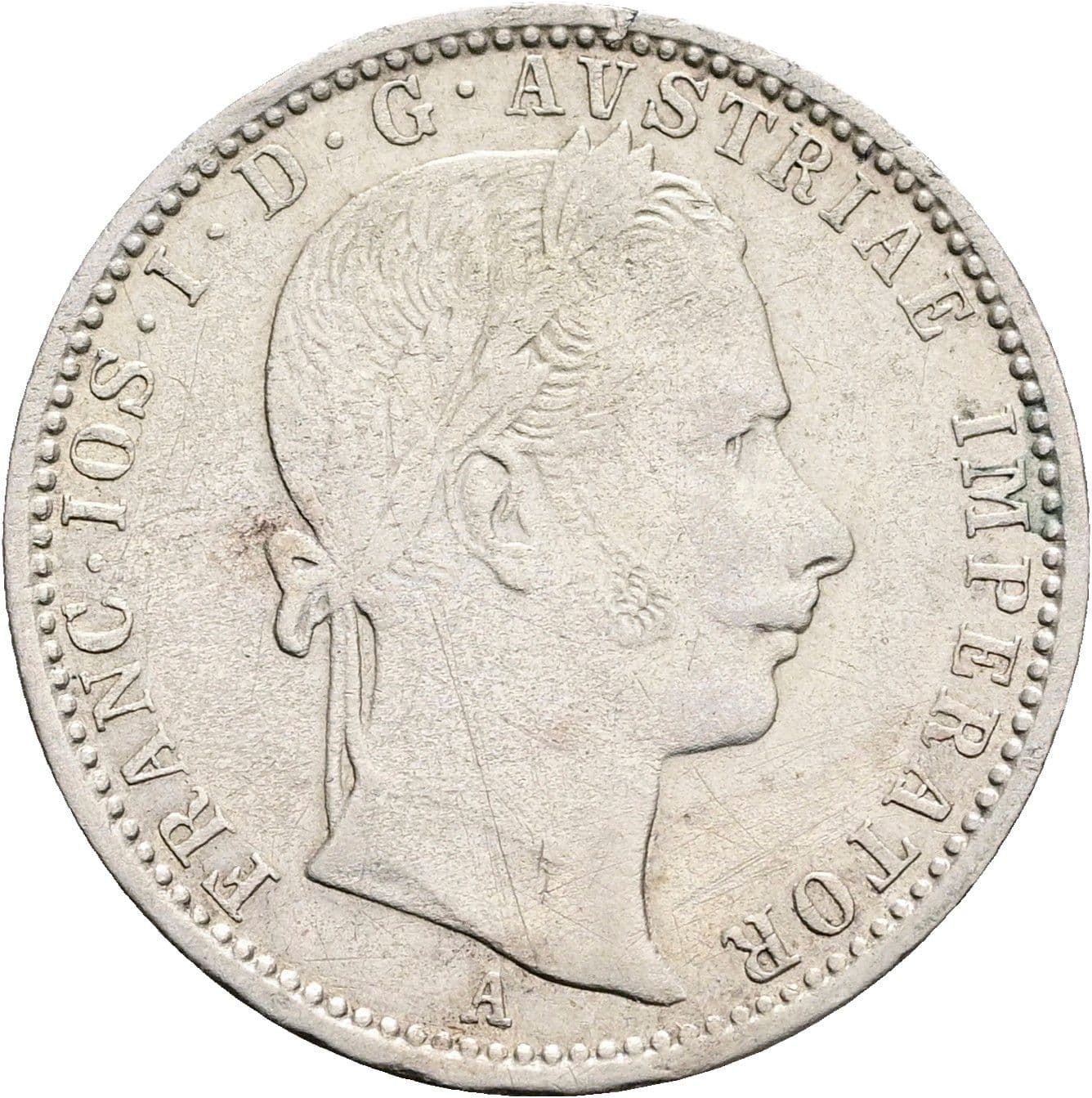 1/4 Gulden Franz Joseph I. 1848-1916 1859 A – Vorderseite