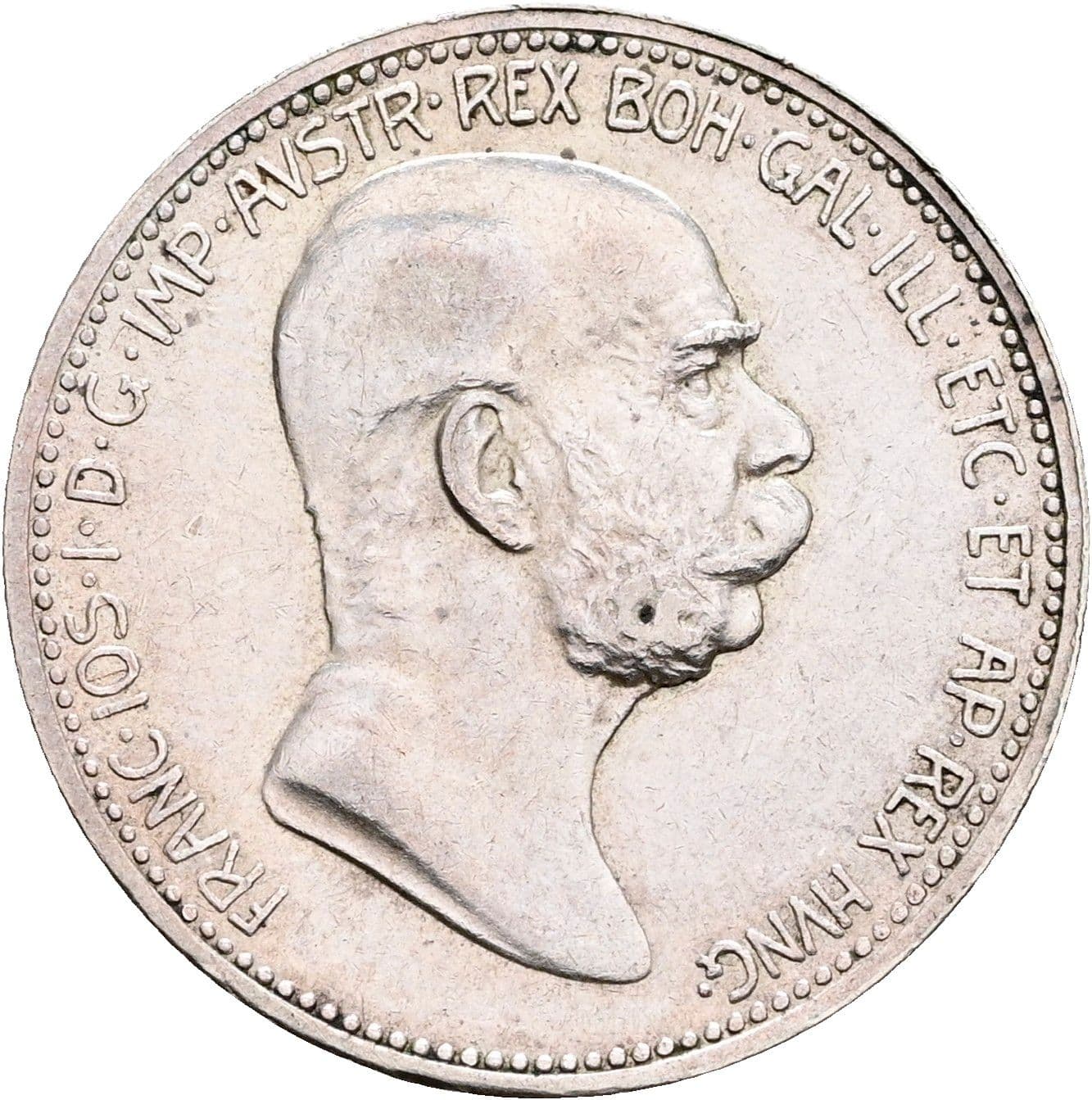 1 Krone Franz Joseph I. 1848-1916 1908 – Vorderseite