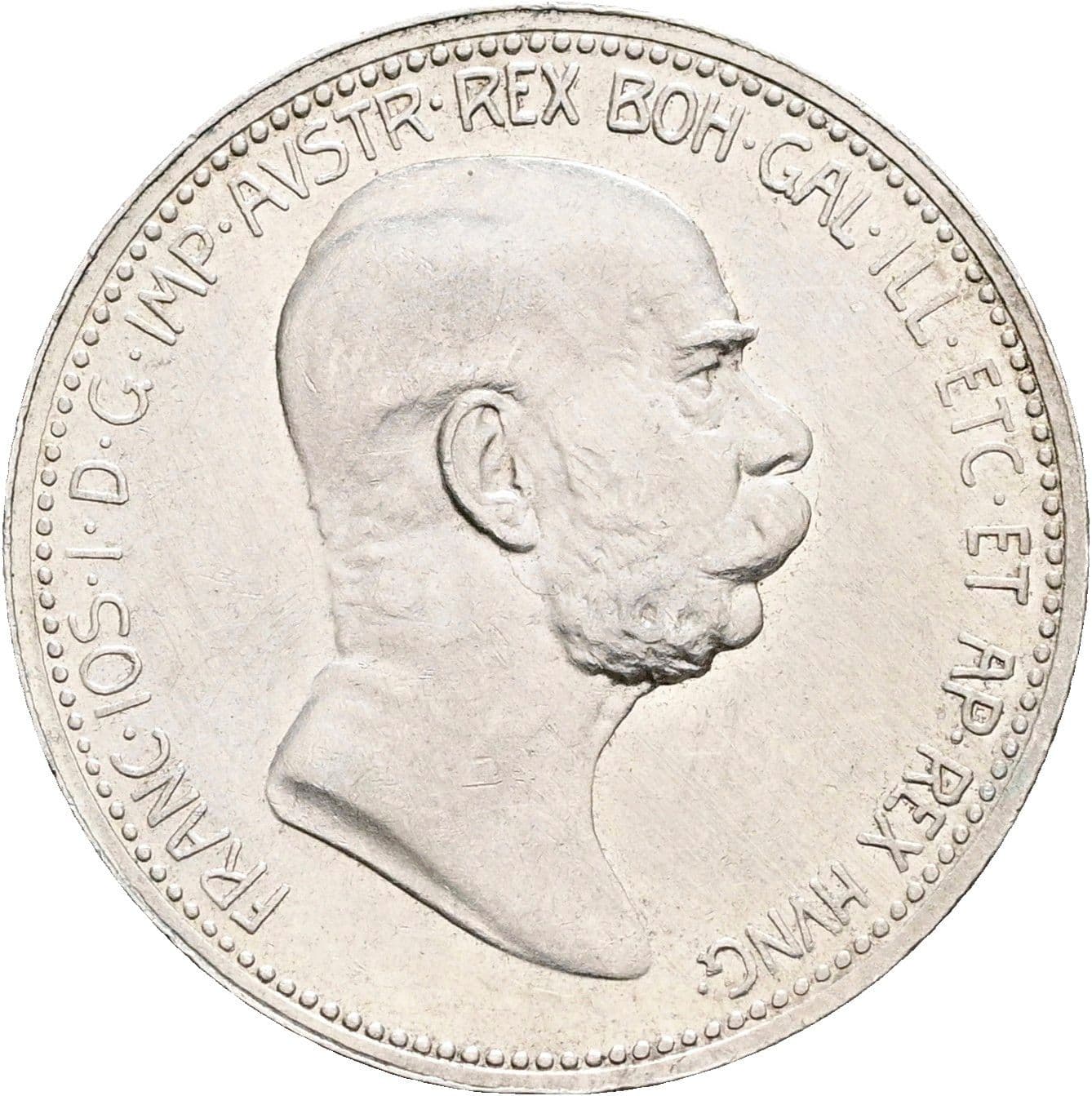 1 Krone Franz Joseph I. 1848-1916 1908 – Vorderseite