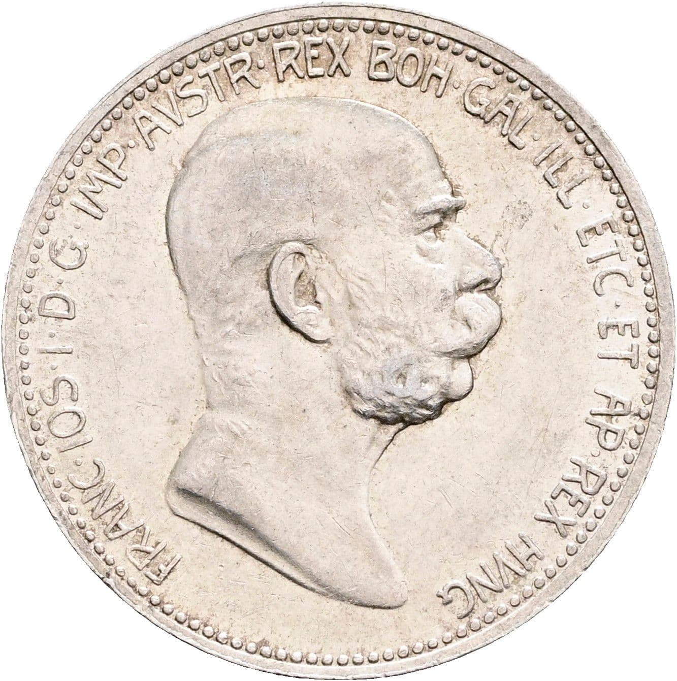 1 Krone Franz Joseph I. 1848-1916 1908 – Vorderseite
