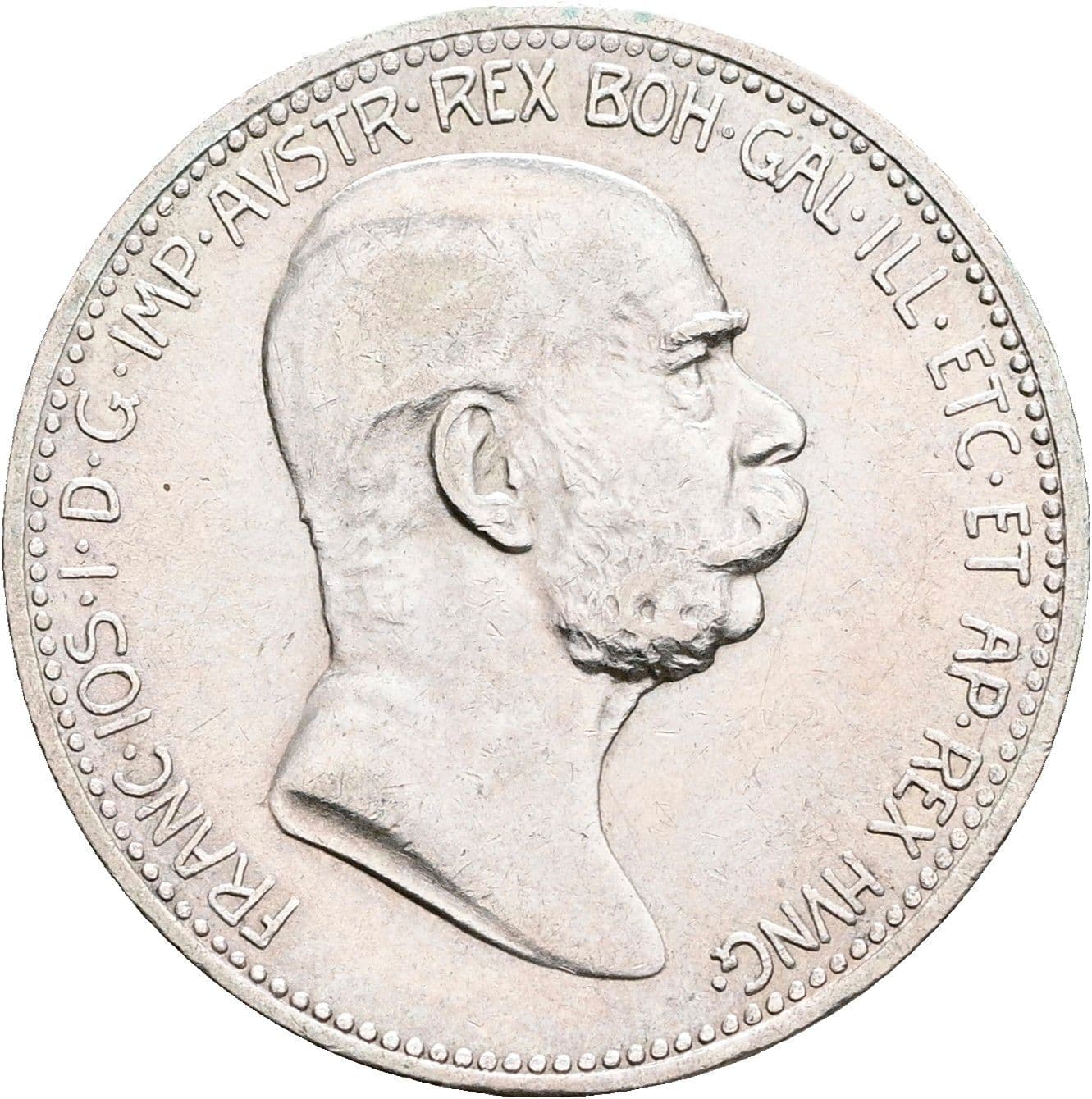 1 Krone Franz Joseph I. 1848-1916 1908 – Vorderseite