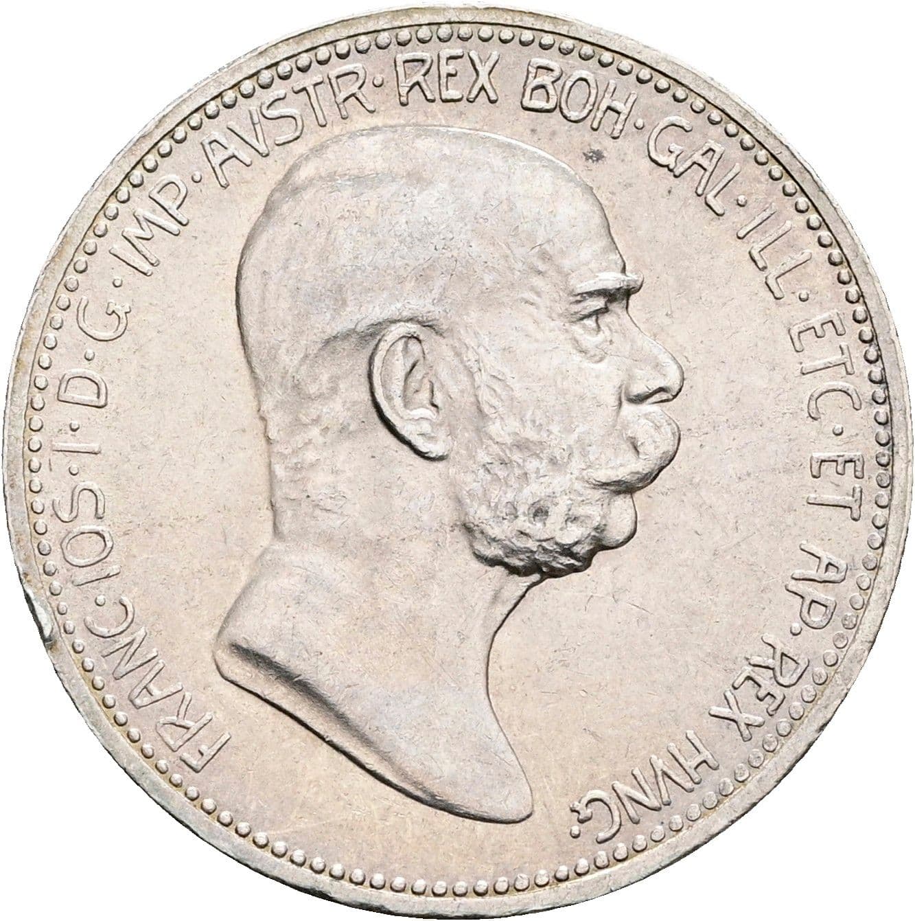 1 Krone Franz Joseph I. 1848-1916 1908 – Vorderseite