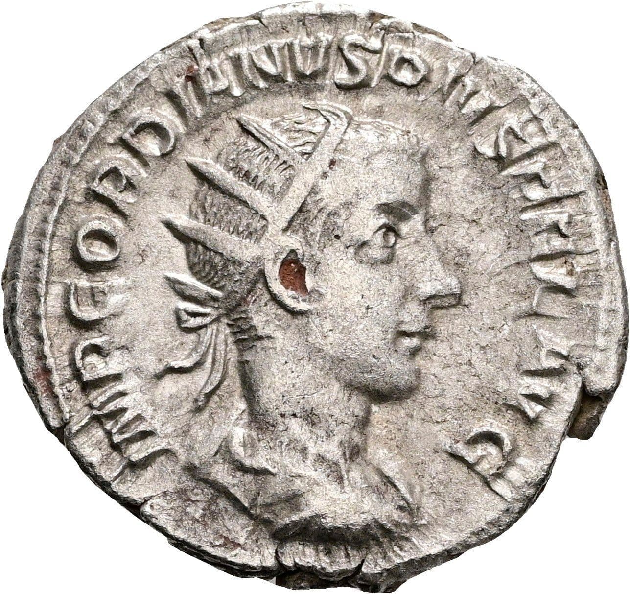 Antoninian Gordianus III. Pius 238-244 AC ohne Jahr – Vorderseite