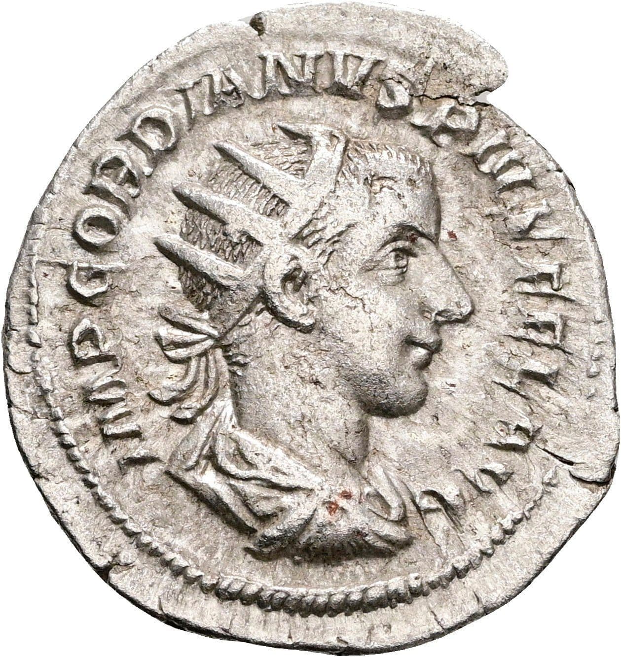 Antoninian Gordianus III. Pius 238-244 AC ohne Jahr – Vorderseite
