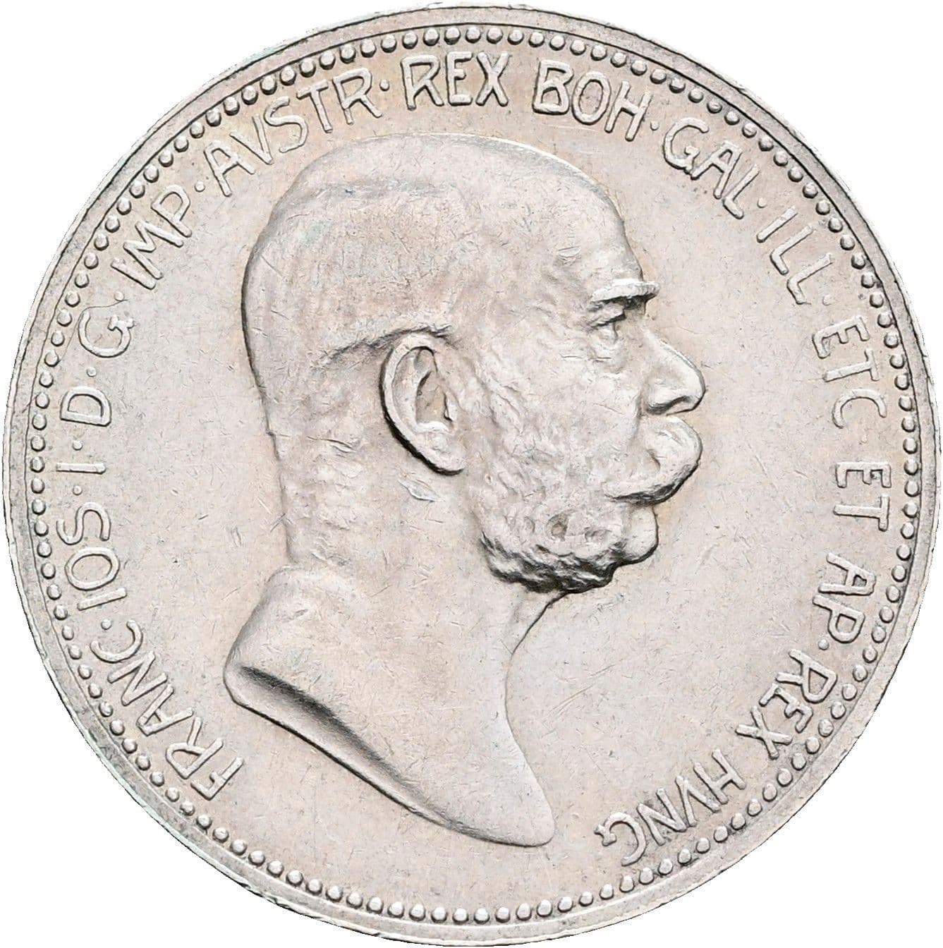 1 Krone Franz Joseph I. 1848-1916 1908 – Vorderseite