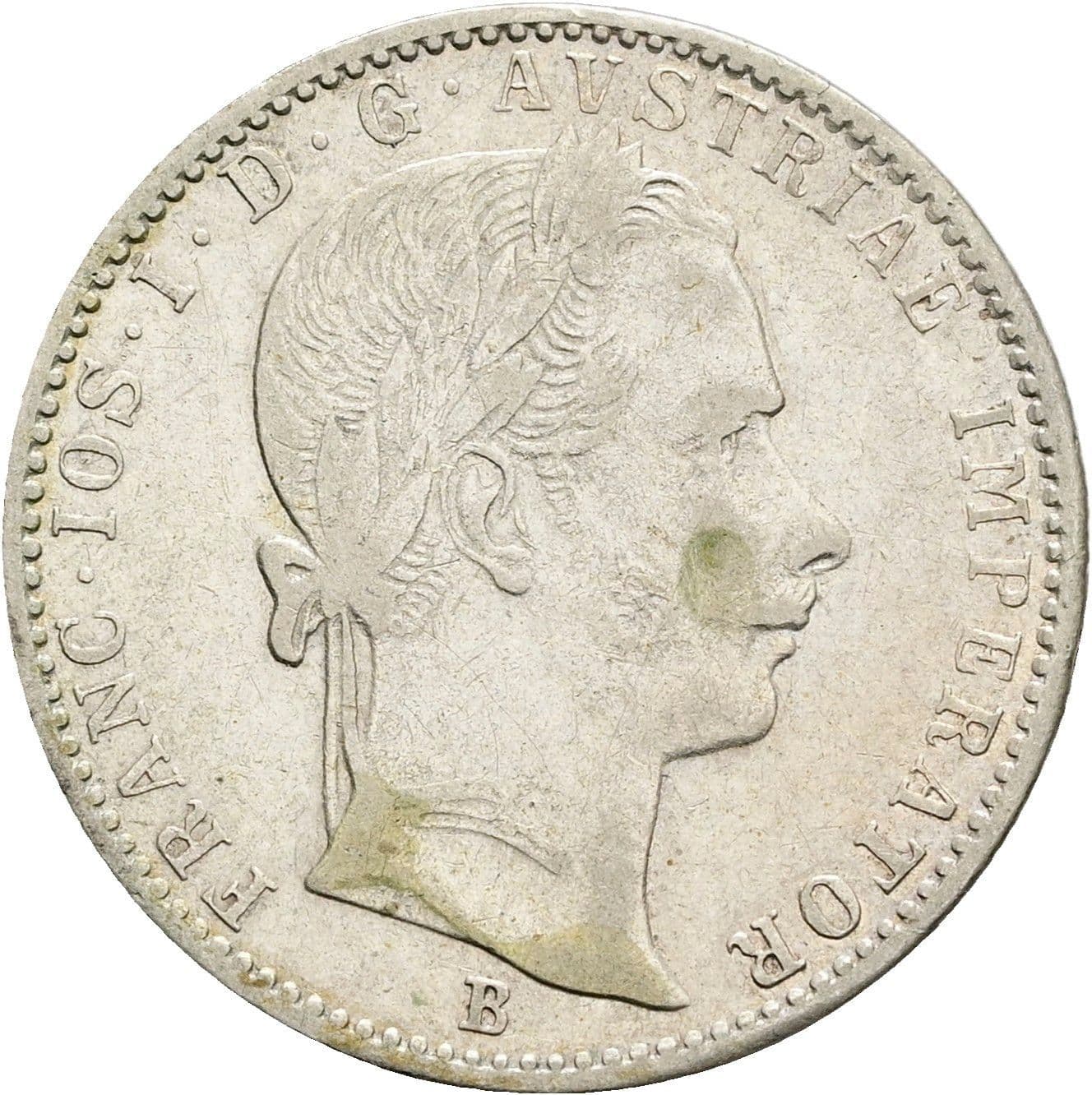 1/4 Gulden Franz Joseph I. 1848-1916 1860 B – Vorderseite