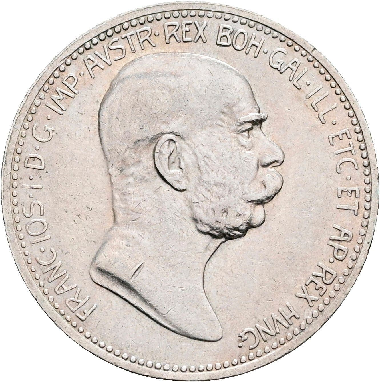 1 Krone Franz Joseph I. 1848-1916 1908 – Vorderseite
