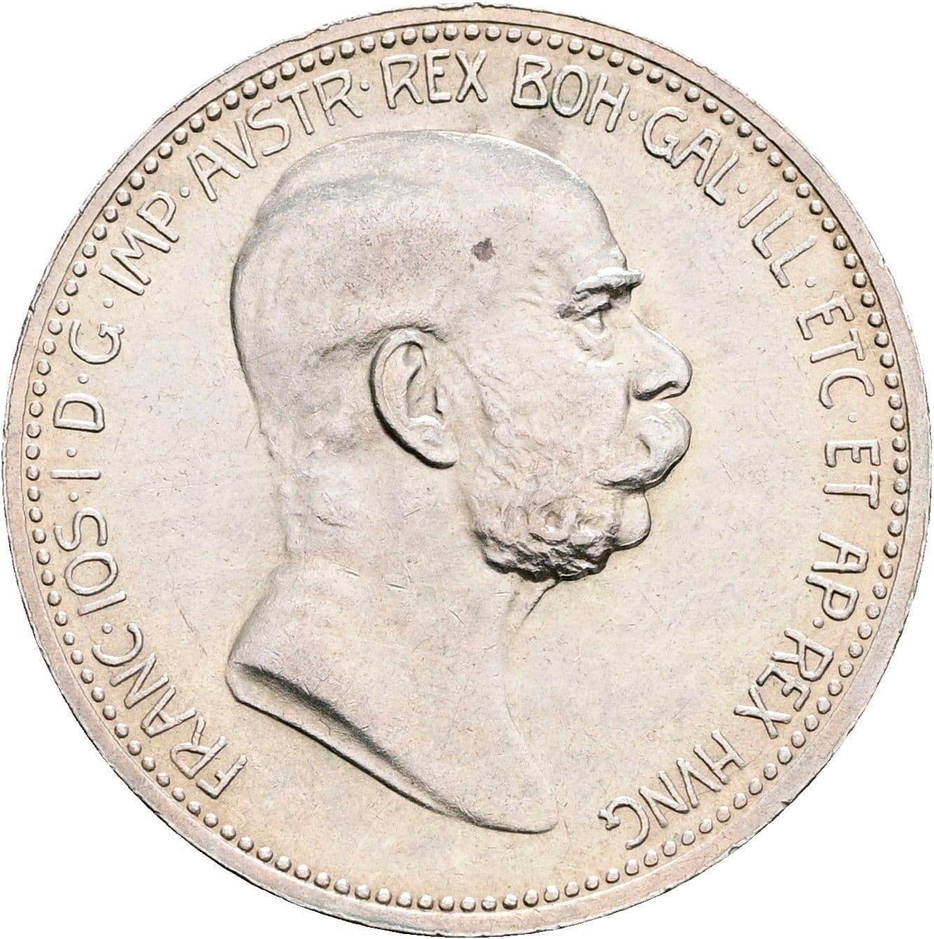 1 Krone Franz Joseph I. 1848-1916 1908 – Vorderseite